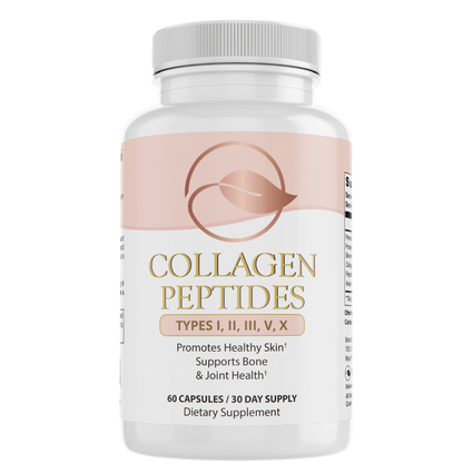 Collagen Peptides Types I, II, III, V, X by Bellawell