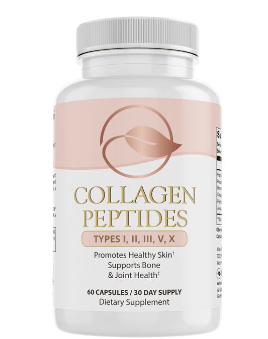 Collagen Peptides Types I, II, III, V, X by Bellawell