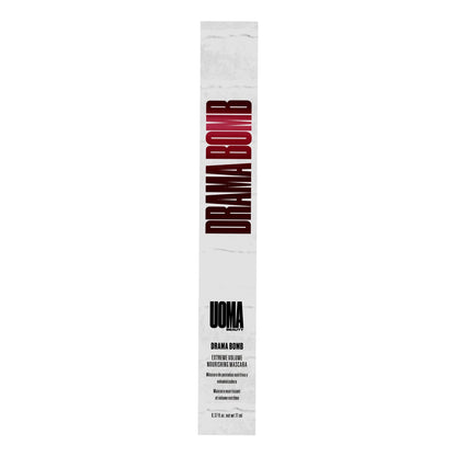 UOMA Beauty Drama Bomb hair product packaging on a white background