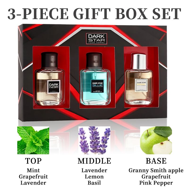 3-piece set Fragrance Men's Eau De Toilette Spray Cologne - Woody & Spicy Masculine Scent - With Cranberry, Italian Lemon and Grapefruit Sage And Absinthe With Citrus