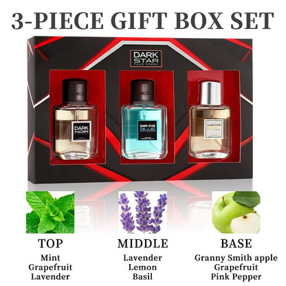 3-piece set Fragrance Men's Eau De Toilette Spray Cologne - Woody & Spicy Masculine Scent - With Cranberry, Italian Lemon and Grapefruit Sage And Absinthe With Citrus
