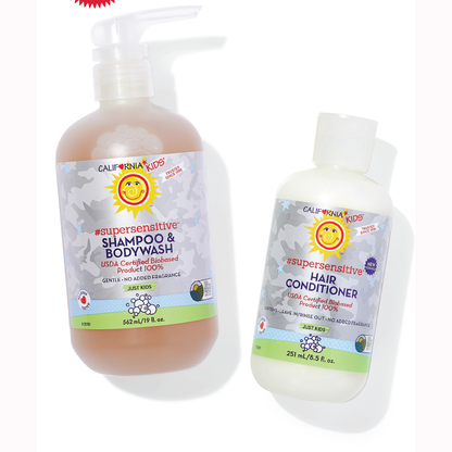 (No Fragrance) Kids #SuperSensitive™ Shampoo + Conditioner Bundle