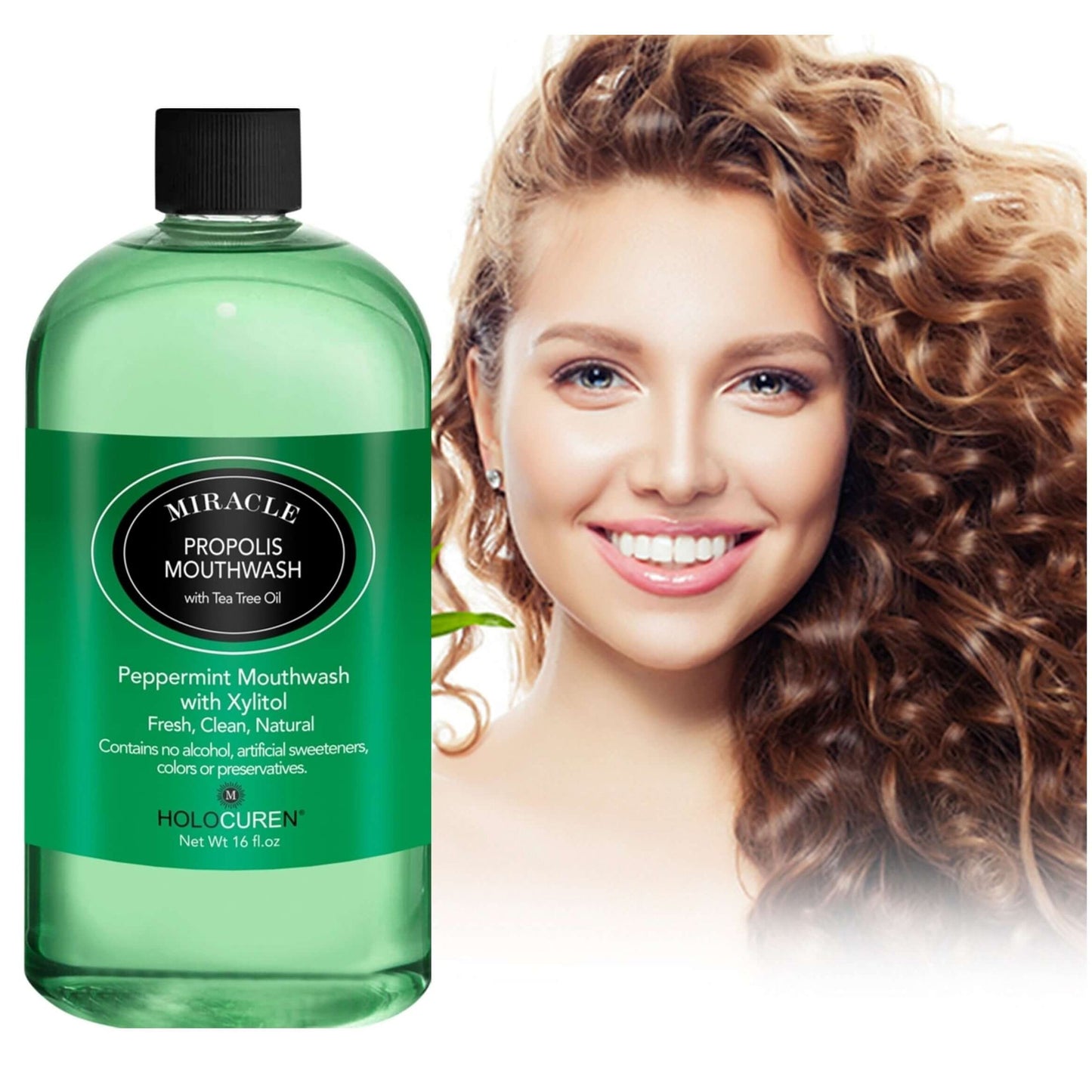 16 oz Miracle Propolis Mouth Wash with Tea Tree Oil, Natural