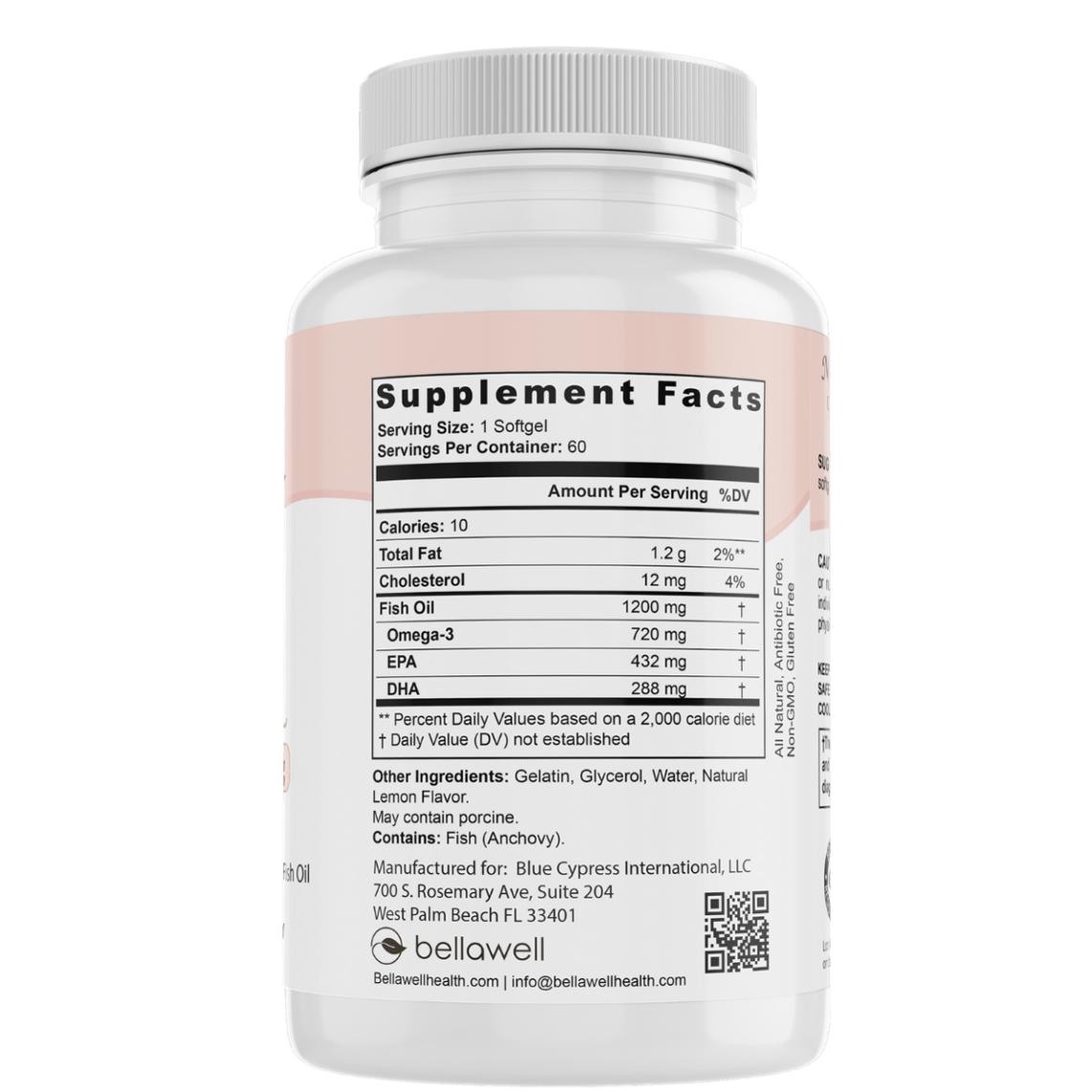Omega Fish Oil -Omega-3 Fatty Acids by Bellawell