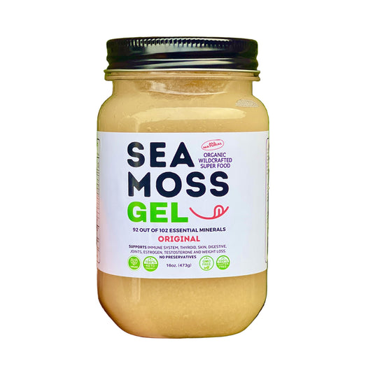 Original Sea Moss Gel - Dr. Sebi Inspired 100% Raw Organic - Wild Harvested Sea Moss