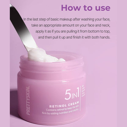 PRETTYSKIN - 5 In 1 Retinol Cream - 50ml