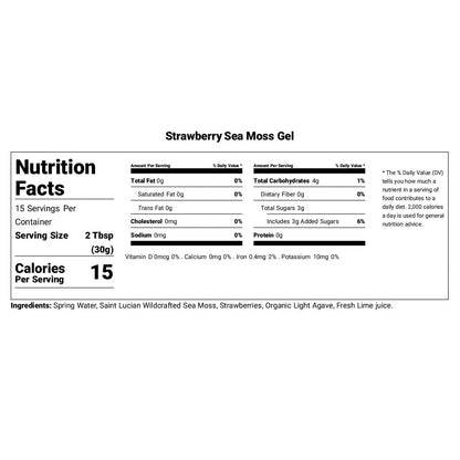 Strawberry Sea Moss Gel 16oz