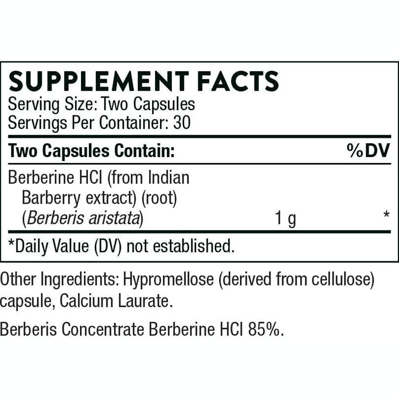 THORNE Berberine – Dual Action Formula (Pack of 2) – 120 Capsules Total
