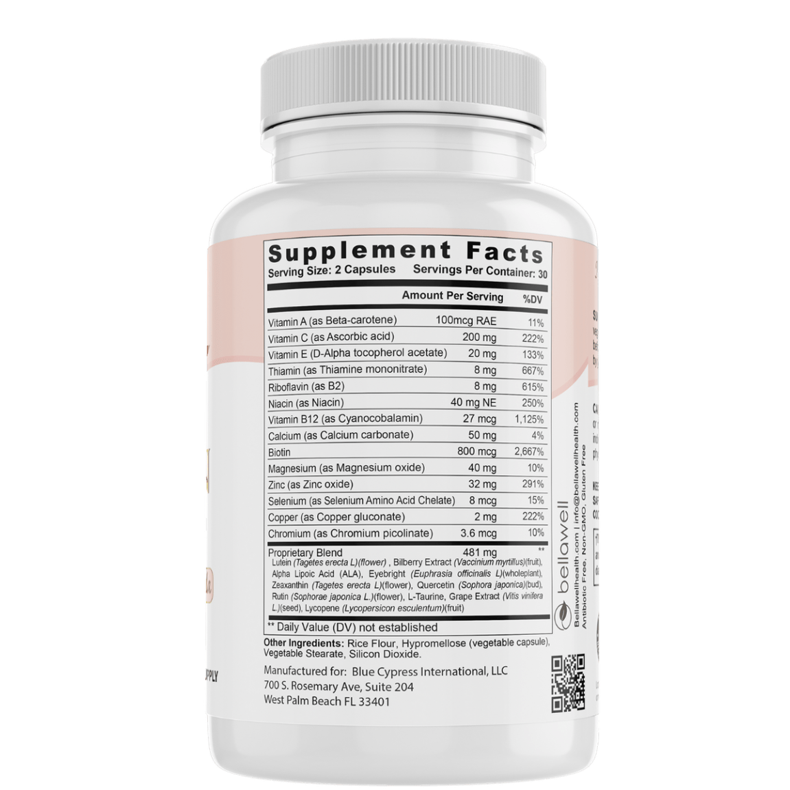 Vision Care -  A Blend of Ingredients for Ocular Support by Bellawell