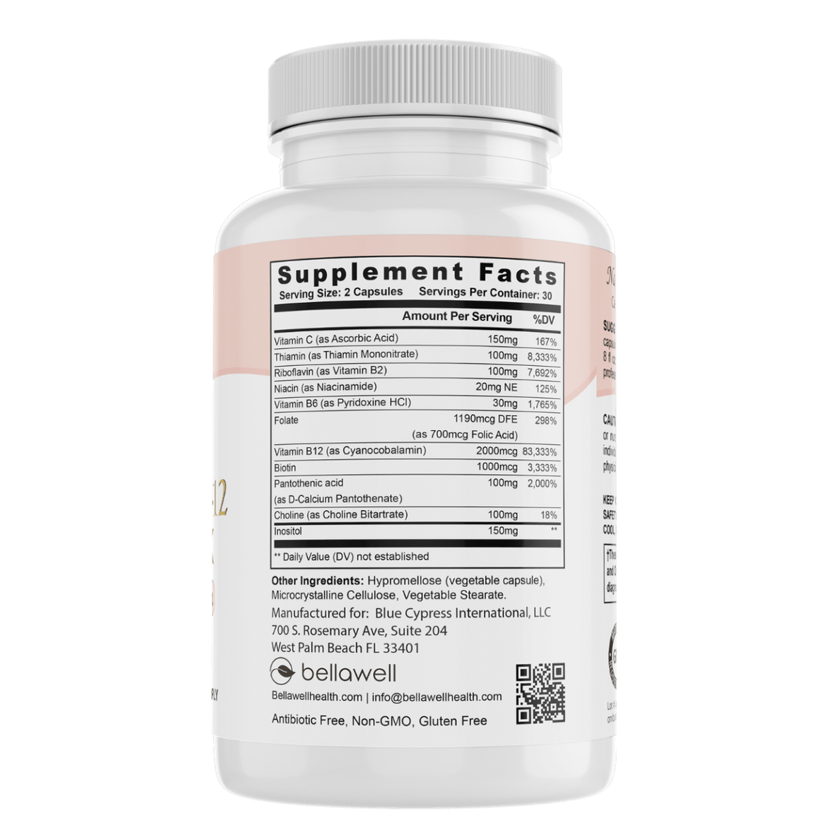 Vitamin B-Complex With Folate by Bellawell