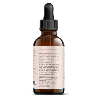 Vitamin C Serum for Face With Hyaluronic Acid, Vitamin E, Aloe Vera, and Jojoba oil 2 fl oz by Bellawell