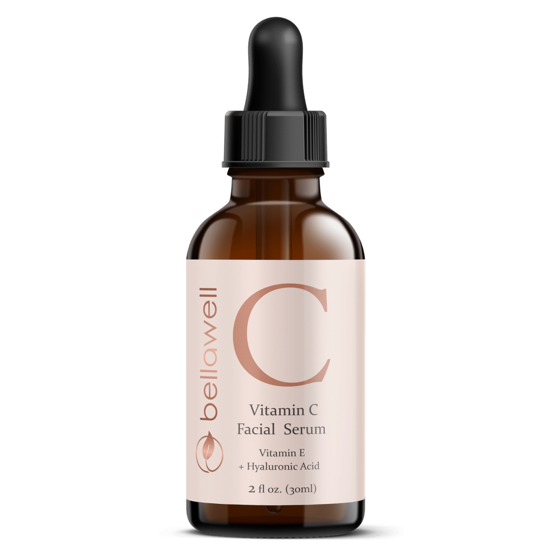 Vitamin C Serum for Face With Hyaluronic Acid, Vitamin E, Aloe Vera, and Jojoba oil 2 fl oz by Bellawell