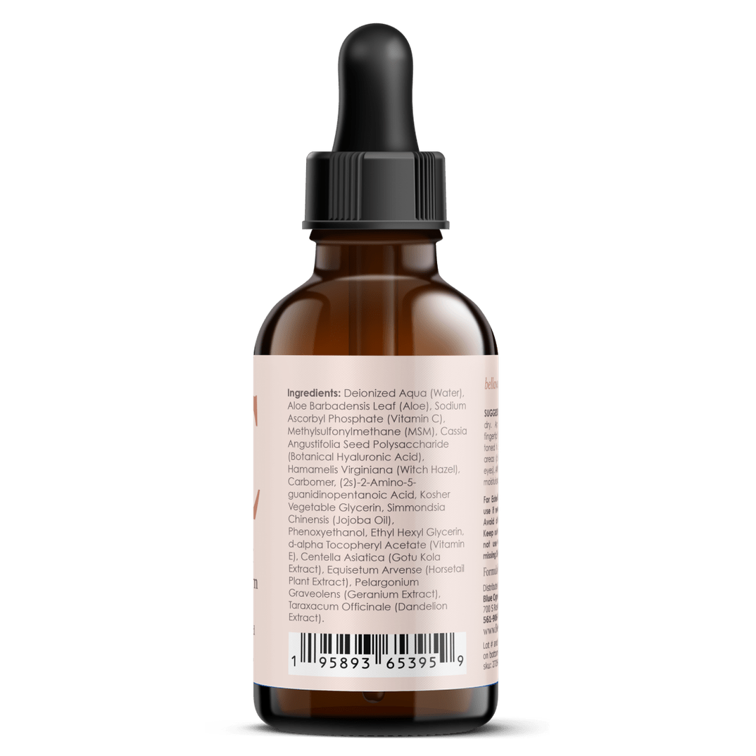 Vitamin C Serum for Face With Hyaluronic Acid, Vitamin E, Aloe Vera, and Jojoba oil 2 fl oz by Bellawell