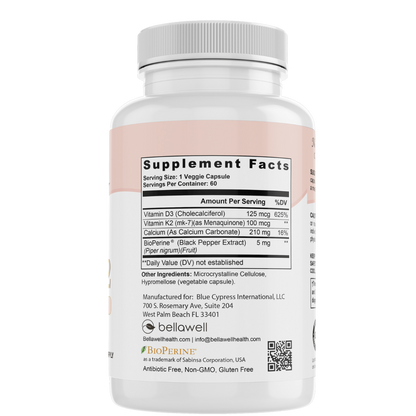Vitamin D3 & K2 - Sunshine Boost by Bellawell